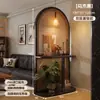 Divisor de Pantalla Tejido de Ratán Madera Maciza Usado Sala de Estar Entrada Directamente Frente a la Puerta Pantalla Base Pasillo Dormitorio Nuevo Estante de Almacenamiento de Arte