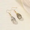 Brincos Longos Geométricos em Forma de Gota Europeus e Americanos de Cristal para Travessia de Fronteira Moda Luxo Leve Coloridos com Zircônia