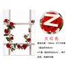 Enredadera Artificial de Rosas Cubierta para Tubería de Aire Acondicionado Enredadera Decorativa Plástico Enredadera Falsa Cuerda para Colgar Envoltura de Techo Enredadera de Flores Falsas