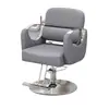 Sillón de Barbería Sillón de Peluquería Profesional para Salón de Peluquería Reposabrazos de Acero Inoxidable Elevable Giratorio Sillón de Corte de Pelo Sillón de Peluquería