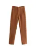 Moda Femenina Transfronteriza Estilo Europeo y Americano Pantalones Rectos Casuales de Cintura Alta Versátil Clásico Multicolor Largos 7901532