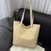 Bolsa de Lona Tote de Gran Capacidad 2025 Nueva de Aspecto Elegante Ropa de Trabajo Versátil Bolsa para el Almuerzo Bolsa de Mamá Bolso de Hombro Bolsa