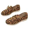 Nuevos zapatos planos de suela blanda 2026, estilo desierto, talla grande, inspiración étnica, modernos, estampado de leopardo, duraderos, ligeros y antideslizantes para mujer