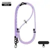 Cordón trenzado de 8 mm tres en uno para teléfono móvil, bandolera, práctico para colgar en la muñeca, cuello, correa fuerte, cadena para cámara de teléfono móvil, venta al por mayor