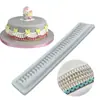 Borde de pastel tira de perlas decoración de pastel de fondant molde de silicona, molde de silicona para hornear repostería