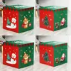 Caja de Regalo Decoración Navideña Caja de Regalo Puede Contener Regalos Colorido Patrón de Muñeco de Nieve Anciano Adornos para Árbol de Navidad