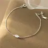Pulseira de Prata S925 Nalan Estilo Coreano Fashionável Design Simples e Requintado com uma Pulseira Compacta de Zircônia Navete S8505
