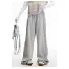 150 Pantalones Deportivos de Rayas Estilo Americano Cortos para Mujer Primavera Adelgazantes Pierna Ancha Cintura Alta Casual Rectos
