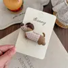 Tela de Dibujos Animados Perro Salchicha Lindo Pasador para Niños Otoño Alta Elasticidad No Lastima el Cabello Banda Elástica Accesorios para el Cabello Nuevo Lazo para el Cabello