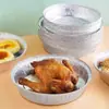Bandeja Especial de Papel Aluminio para Freidora de Aire, Bol de Aluminio para Hornear en Horno de Barbacoa, Caja de Aluminio para el Hogar, Bol de Papel Grado Alimenticio, Forma Redonda