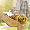 Canasta de picnic en stock cesta aislada cesta plegable cesta de compras de supermercado bolsa de mano para picnic al aire libre camping caja para llevar entrega a domicilio