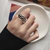 Anillo de Plata Esterlina S925 para Mujer Vintage Plata Tailandesa Trenzado Cuerda Tejida Anillo Personalidad Nicho para Mujer Celebridad de Internet Joyería de Moda