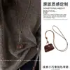 Cartera de cuero para monedas con diseño de nicho similar de bloguera coreana, collar halter, cadena larga para suéter, accesorios para mujer
