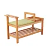 Banco para cambiarse los zapatos de madera maciza apto para personas mayores con reposabrazos para residencias, silla para cambiarse los zapatos para personas mayores, muebles para centros de día