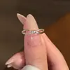 Bajo el Árbol Banyan Plata de Ley S925 Joyería Coreana Anillo Abierto Nudo para Mujer Nicho Plata Lisa Versátil Anillo para el Trabajo al por Mayor