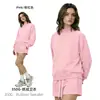 Ropa de Mujer Cai Xiang Dao Sudadera de forro polar estilo americano transfronteriza para mujer, conjunto de sudadera y shorts de chica picante con cuello medio alto de dopamina
