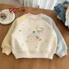 Sudadera para niña otoño e invierno 2026 nueva elegante top de manga larga para bebé ropa de invierno para niños pequeños con forro polar ropa para niños