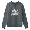 Personalización Profesional Impresión por Inyección Directa Estilo Retro Americano Japonés Sudadera con Cuello Redondo Unisex Pareja Capa Base Sudadera con Capucha