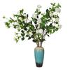 Flor Artificial Camelia Rama Grande Decoración Floral de Piso para Sala de Estar Creativa Moderna China Ramo Grande Flor Falsa Lujo Ligero Flor para Mesa de Comedor
