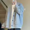 Sudadera de punto tipo cárdigan pesado para hombre, estilo japonés de otoño, corte holgado, suéter de moda, marca trendy, chaqueta casual versátil