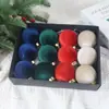 Decoração de Natal Bolas de Veludo de Natal 6/8cm Conjunto de Bolas de Natal Aveludadas Enfeites para Pendurar na Árvore de Natal