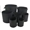 Bolsas de Cultivo de Plantas No Tejidas Transfronterizas, Bolsas de Cultivo de Fieltro Negro, Bolsas de Cultivo de Fieltro para Plantar, Bolsas para Plantar Árboles, Bolsas Redondas tipo Cubo de Galón