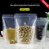 18*26+4 saco plástico transparente saco auto-selante fosco saco de embalagem de alimentos autoportante saco selado para lanche de frutas secas atacado