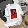 Camiseta de Verano Nueva de Algodón Puro de Manga Corta, Estampada, Tendencia Retro de Nicho de Gama Alta, Top Exterior Casual para Mujer