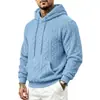Moletom com capuz casual quente de pelúcia solto com jacquard dupla face, moda outono e inverno masculino europeu e americano Amazon