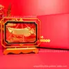 Ornamento rotativo de peixe dragão dourado em ouro puro estilo chinês para decoração de casa e escritório, lembrança, presente para reunião anual corporativa atacado