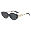 Gafas de Sol Estilo Nuevo, Versátiles para Parejas, Estilo Retro de Alta Gama, Gafas Anti-UV, Gafas de Sol Estilo Ojo de Gato