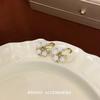 Super Fairy Camellia Shell Ear Buckle Feminino 2024 Novo Design Sense de Alta Qualidade Sense Fresh Sweet Niche All-match Elegante