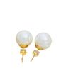Pendientes Redondos de Perla Bertha Liya Estilo Francés para Mujer, Aguja de Plata s925, Moda Elegante, Versátiles para el Trabajo