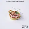 Mini Colgante de Olla Caliente Artificial Modelo Miniatura de Pato Mandarín para Olla Caliente Juguete Colgante Creativo Pequeño Regalo Promocional para Restaurante de Olla Caliente