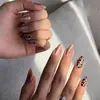 Uñas Postizas Color Nude Estilo Cat-Eye con Estampado de Leopardo al por Mayor, Pegatinas para Uñas Estilo Chica Hot Dulce y Genial, Uñas Postizas, Suministro para Comercio Electrónico, en Stock