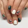 Coleção de nail art de Natal transfronteiriça: Pontas de unha pré-desenhadas, prontas para usar e adesivos para unhas postiças, 24 peças, designs de nail art de Natal removíveis