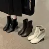 Botas Elásticas Super Stretch Femininas Botas Emagrecedoras Outono Inverno Novo Zíper Lateral Salto Fino Botas de Salto Alto Femininas Botas Elásticas que Moldam a Perna Botas de Cano Curto