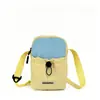 2026 Nova Bolsa Transversal Color Block para Mulheres, Mini Bolsa para Celular, Estilo Dopamina, Bolsa Pequena de Nylon Leve, Versão Coreana, Estilo Ins