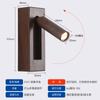 Nova Luminária de Parede para Hotel Criativa LED para Quarto de Hóspedes Americana de Leitura para Quarto de Dormir Luminária de Parede ao Lado da Cama com USB