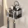 Soporte para cepillo de dientes con ventosa Sin perforaciones Soporte para secador de pelo de baño Montado en la pared Taza para cepillo de dientes Soporte para vaso de enjuague bucal