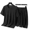 Traje Deportivo de Hielo de Seda para Verano 2026 para Hombres Jóvenes y de Mediana Edad, Pijama para Hombre, Traje Transpirable de Secado Rápido con Sensación de Hielo para Hombre, Ropa para Correr