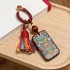 Chaveiro Pingente de Sandália Pintada Estilo Chinês, Amuleto de Segurança Anti-Perda para Homens e Mulheres, Presente de Ano Novo de Alta Qualidade