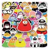 50 pegatinas de mascotas Pou para juegos de crianza de mascotas virtuales, caja de almacenamiento impermeable transfronteriza, pegatinas decorativas DIY para computadora