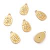 Conservación del Color 14K Oro Paquete Sol Rosa Ojos Colgante Ovalado DIY Hecho a Mano Aretes Collar Accesorios de Decoración
