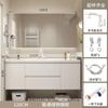 Combinación de Gabinete Inteligente para Baño Estilo Crema Lujo Ligero Moderno Simple Baño Cerámica Lavabo Integrado Lavabo Lavabo