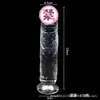 Pene Sin Huevo Transparente Jj Silicona Cristal Artificial Grande, Mediano y Pequeño Masturbador Femenino Juguete Sexual