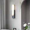 Lámpara de pared de mármol directa de fábrica, lámpara de noche para dormitorio, lámpara nórdica para pasillo de escalera, lámparas minimalistas para hoteles y casas de familia.