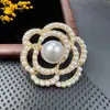 Broche Retrô da Moda Senso Avançado Cravejado de Diamantes Cristal Corsage Alfinete de Luz Anti-fuga Fivela Fixa Acessórios de Vestuário Fivela de Liga