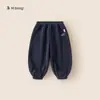 Pantalones de chándal para niños Bangxuan Joggers para niños Harem Casual Pantalones largos para bebé Guapos Estilo Otoño 2026 Pantalones para niños