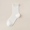 Calcetines de algodón peinado de color liso para mujer, cómodos y transpirables, de malla, finos, con orejas, para primavera y verano